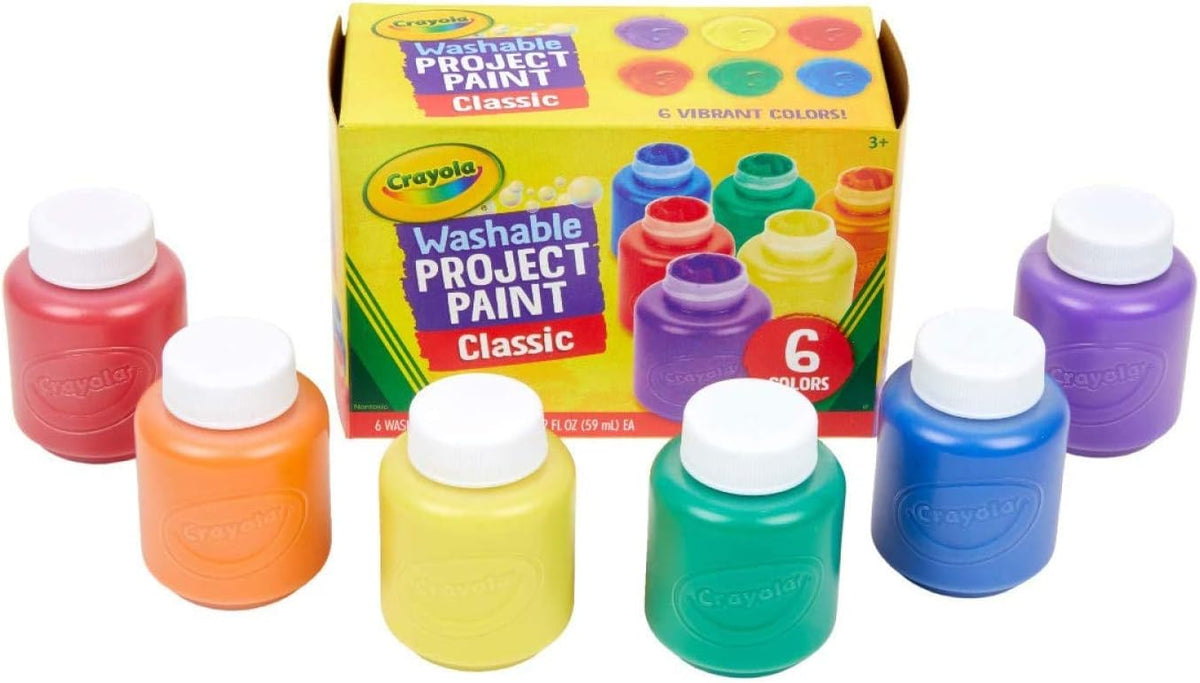 6 ct. Washable Kids' Paint, 2-oz. Bottles, Assorted Colors - Non-Peggable