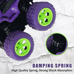 D-Power - Friction Inertia Off-Road Car - Purple | Roll Over Stunt Car, No Batteries, Perfect Kids Gift | 3+