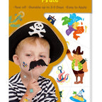 Avenir Tattoo Sticker - Pirate | 52pc Set of Temporary Tattoos - High-Quality Water-Based Ink - Safe and Easy to Apply and Remove - Lasts 3-5 Days for Kids 3+
