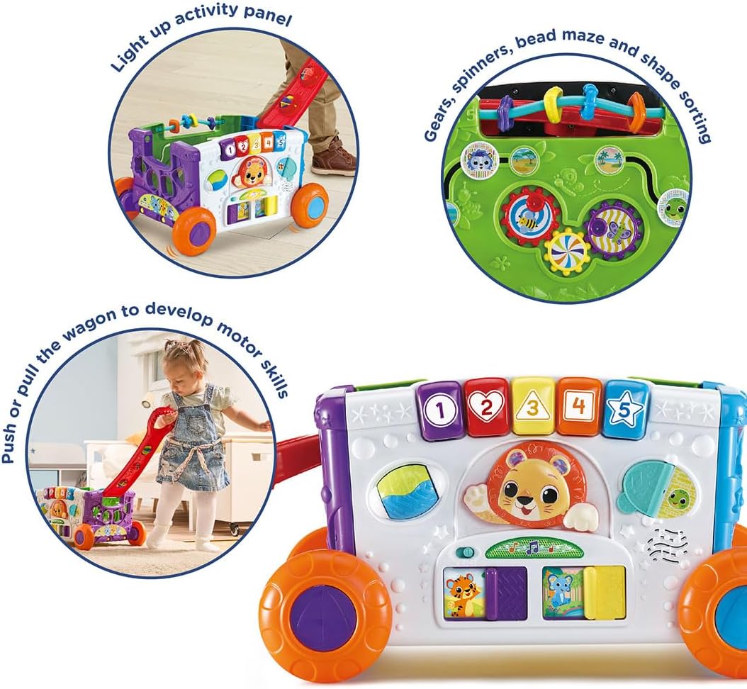Vtech - Sort & Discover Activity Wagon - Multicolour | Load up and get ready to roll with four sides of play including an activity panel | Suitable ages 12m + up