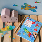 Avenir - Let’s Travel Together Mini Scratch Book Airplane – Creative Scratch Art Pad for Kids | Colorful Scratch Paper Drawing Book | Travel-Friendly Art & Craft Activity