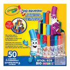 Crayola Pip-Squeaks Telescoping Marker Tower – 50 Washable Mini Markers for Kids | Compact 3-Tier Storage, Easy to Clean, Non-Toxic Art Supplies for Creative Drawing & Coloring