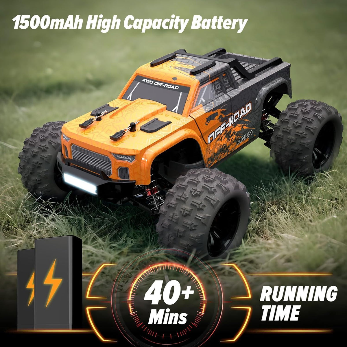 MJX - HYPER GO 1:16 2.4G 4Wd Mew4 Brushless Rc Hobby Truck | 39kmh fast Rc Trucks | Suitable Ages 14+ (Multicolour)