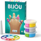 Hey Clay - Flower RINGS Colourful modelling air-dry clay, 3 cans with fun interactive app for kids 3 years +