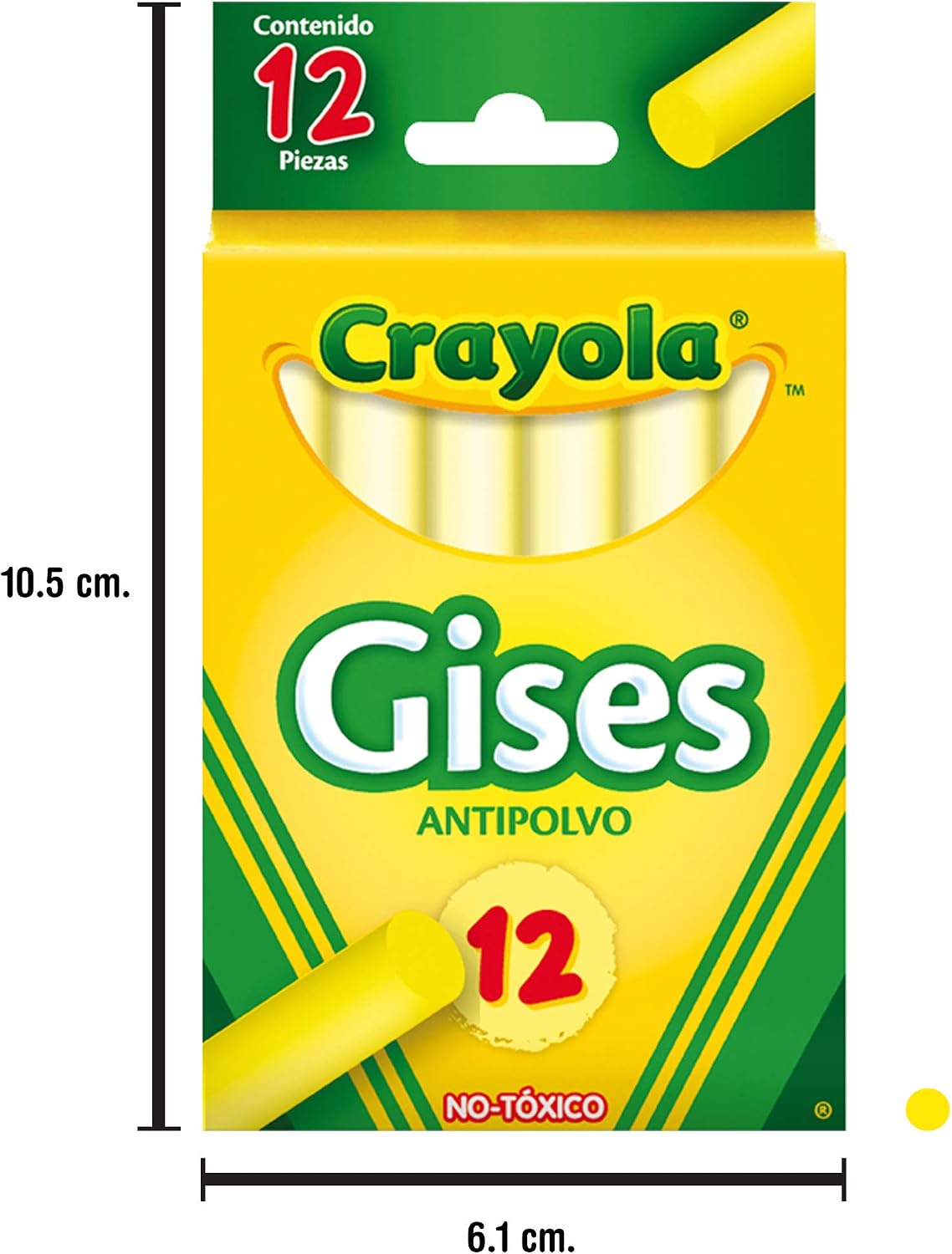 CRAYOLA Anti-Dust White Chalk 12 Count (Pack of 1) | Smooth Texture Makes Writing & Drawing on Blackboards Easy