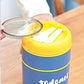 Double Soup Bowl Insulated Lunch Container Thermos Steel Food Jar with Spoon Stainless Steel 2 Compartment Leak Proof Airtight Lunch Container for Hot and Cold Food 710ml (Blue)