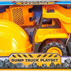 D-power - Teamsterz  JCB 10" Dump Truck Sand Tool and Helmet Playset | Construct the ultimate playtime | Design free-moving wheels for push-along fun | Suitable for children aged 3 + and above