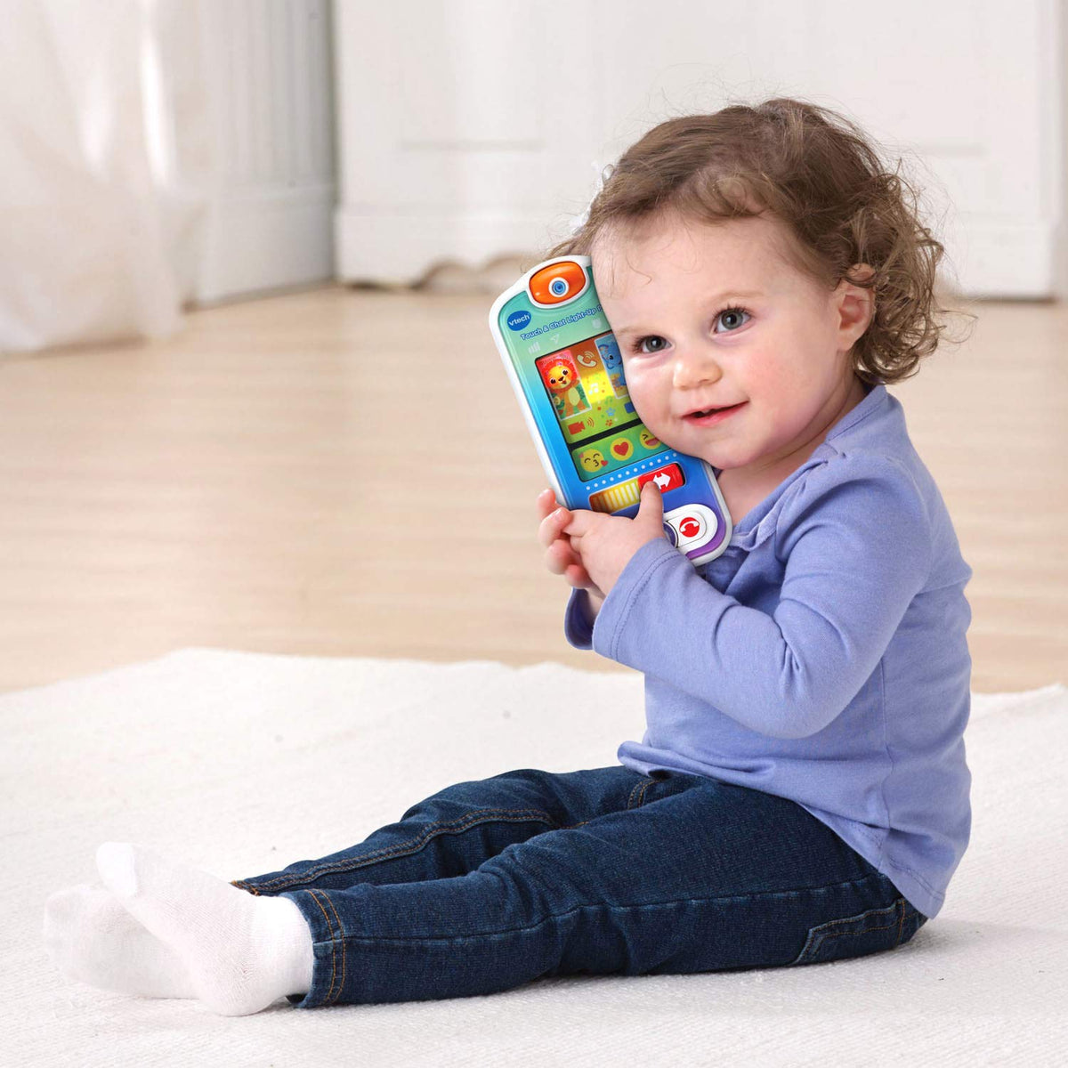 VTech Chat & Discover Toy Phone with Light-Up Screen, Games & Learning Apps for Toddlers