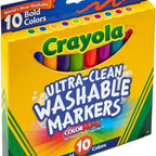 Crayola 10CT Ultra Clean Washable Bold,Broad Line,CMax Mkr