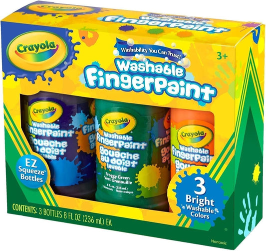 3 ct. 8-oz. Washable Fingerpaint, Bright Colors