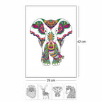 Unikplay Doodle Colouring Kit – Animals | Creative Art & Craft Set with Posters, Markers & Stickers for Kids