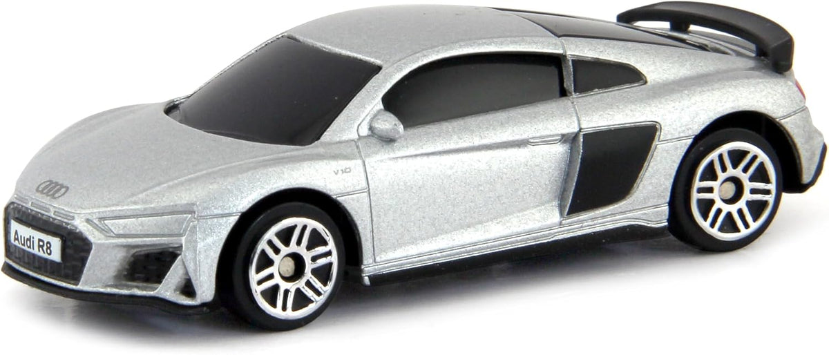 D-Power 1:64 Diecast Car Set – 5pc Licensed Collectible Models (McLaren 600LT, Audi R8 2019, Lamborghini Revuelto 2024 & More) | Metal Body, Free-Rolling Wheels