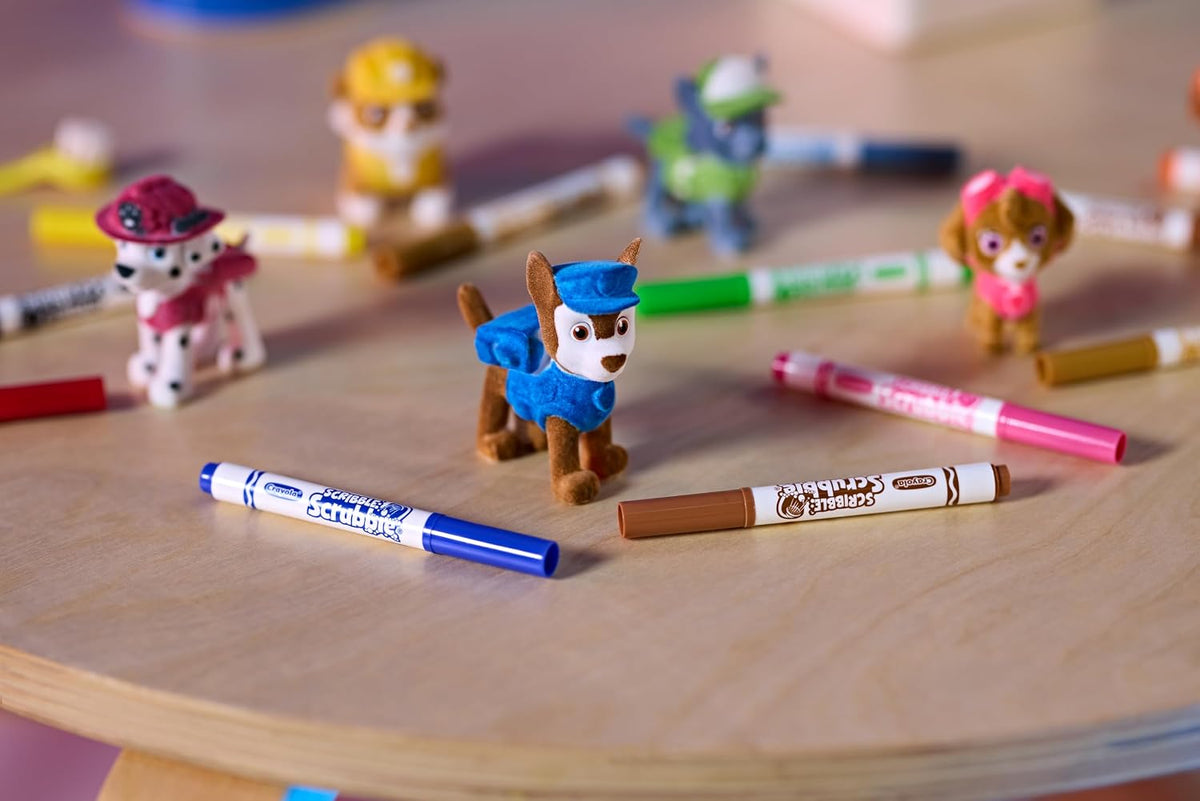 Crayola - Washimals Paw Patrol Activity Kit with 5 Baby Animals, 8 Washable Felt Tips, Bath with Shower, Small Brush, Game and Gift for Children, from 3 Years