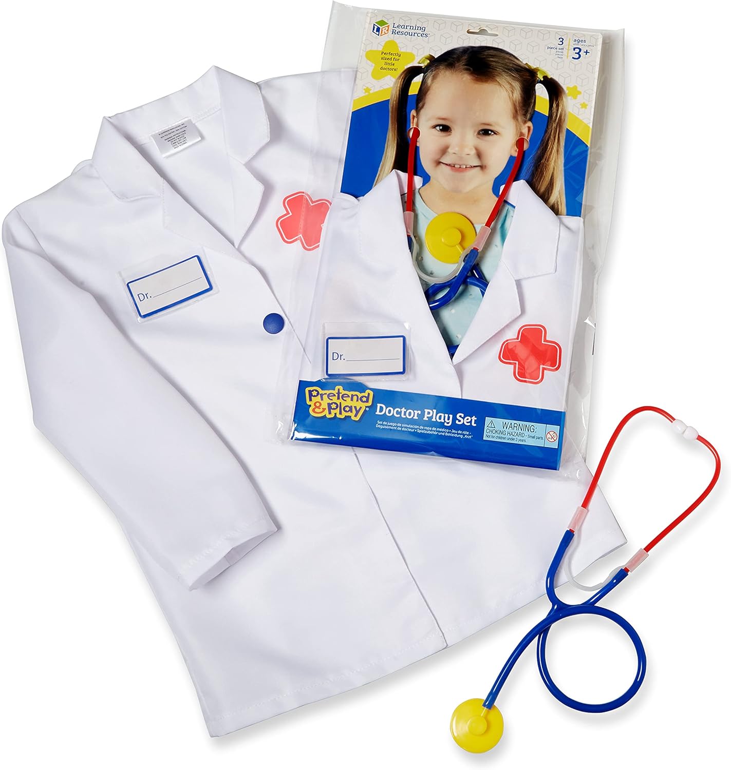 Learning Resources Doctor Play Set, Doctor Kit for Kids, Pretend Play, Imagination Play, 3 Pieces, Ages 3+