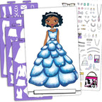 Crayola Creations Glam Fashion Set – 30-Page Drawing & Activity Kit with Stencils and Stickers | Create Your Own Fashion Collection | Creative Art Set for Girls Ages 8+