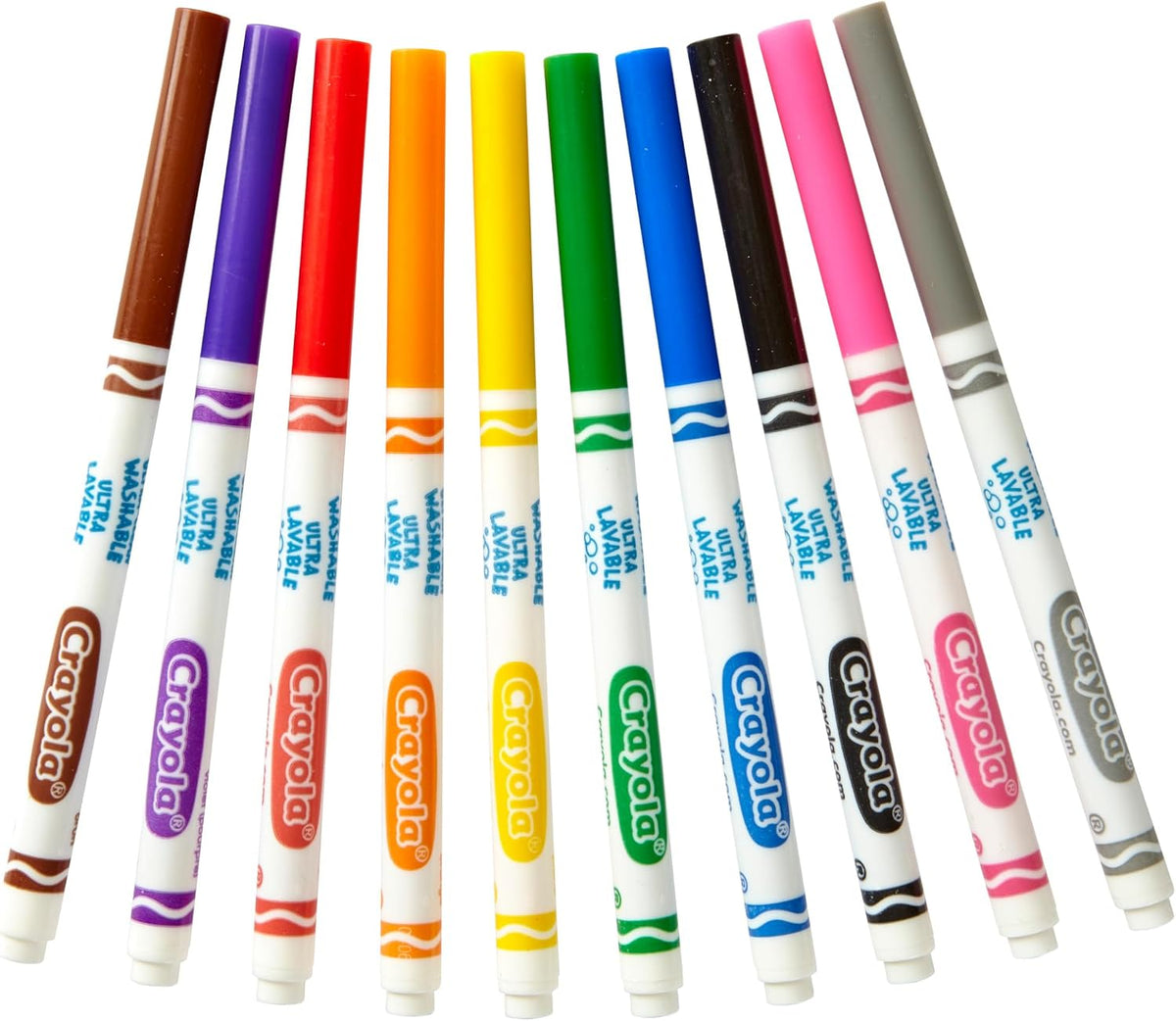 Crayola Ultra-Clean Markers, Fine Line, Classic Colors, Color Max Markers 10 count