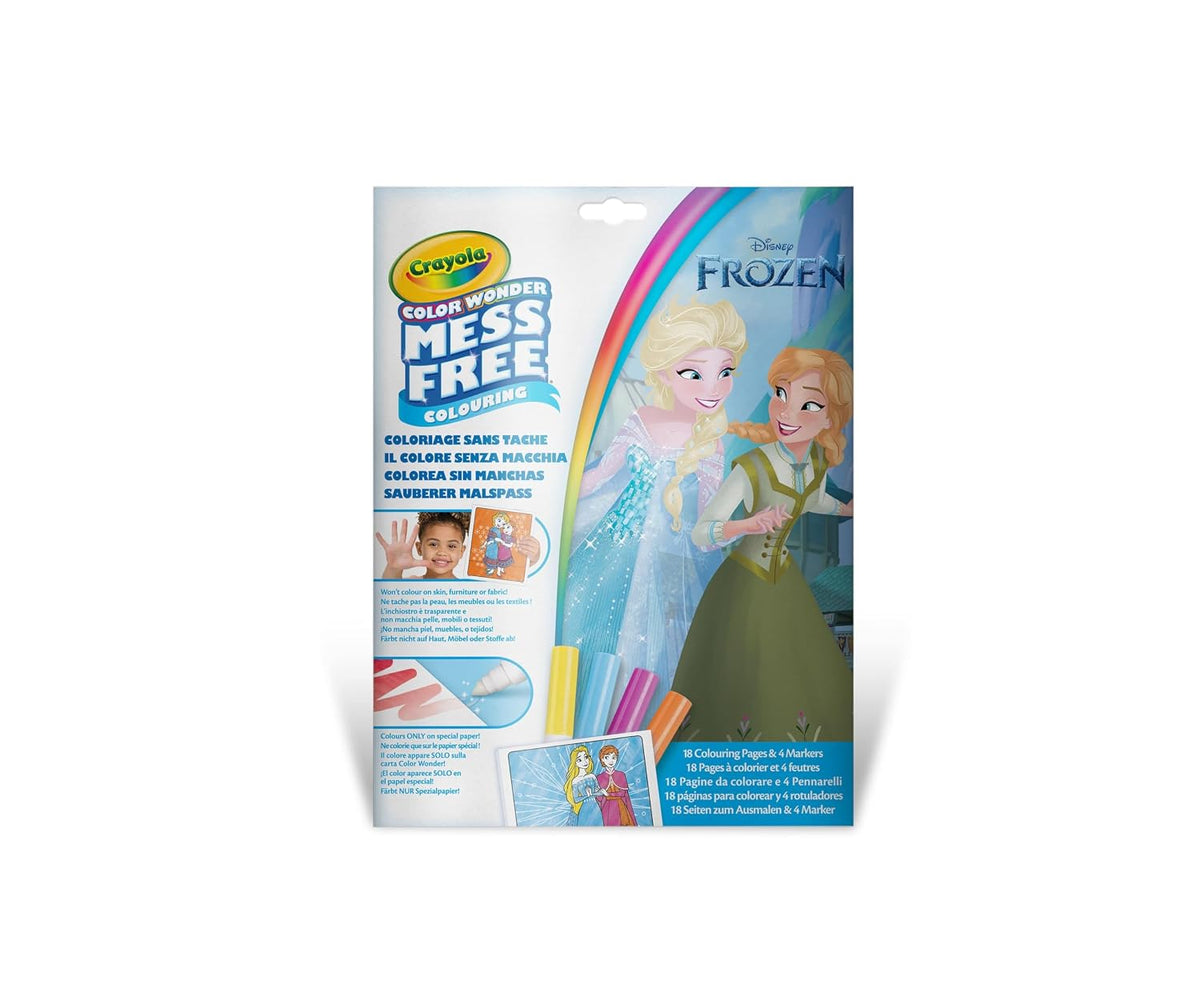 CRAYOLA - Color Wonder, Colouring Set with 18 Coloring Pages and 4 Stain-free Felt Pens, Sea friends Topic, Creative Activity for Children