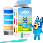 Hey Clay - Bluey. Colorful modeling air-dry clay, 5 cans with fun interactive app for kids aged 3+ years.