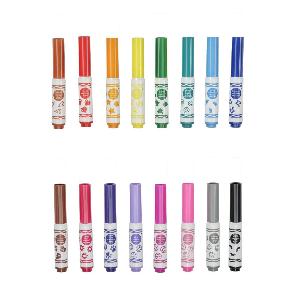 Crayola - Mini Stamper Markers, 16 Count| Perfect for art projects, classroom activities | Multicolor