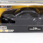 D-Power 1:36 Diecast Dodge Challenger SRT Demon 2018 – Matte Black, Pull Back, Collectible Model Car