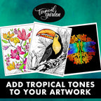 Crayola Tropical Garden Coloring Book – 40 Premium Pages for Adults & Older Kids | Detailed Nature Designs, Perforated Sheets, Ideal with Colored Pencils