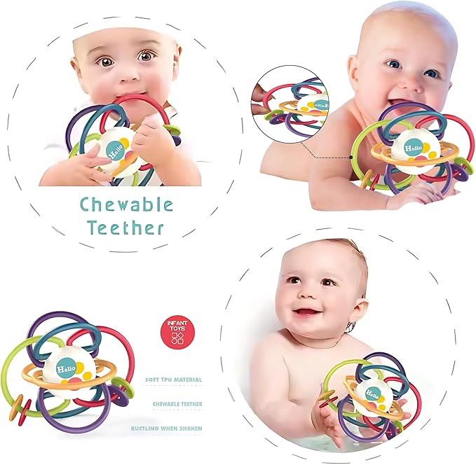 Baby Sensory & Montessori Toys – Developmental Teething, Fidget & Activity Toys for Infants & Toddlers, Fine Motor Skill & Learning Playsets Multiple Styles (TOY-001)