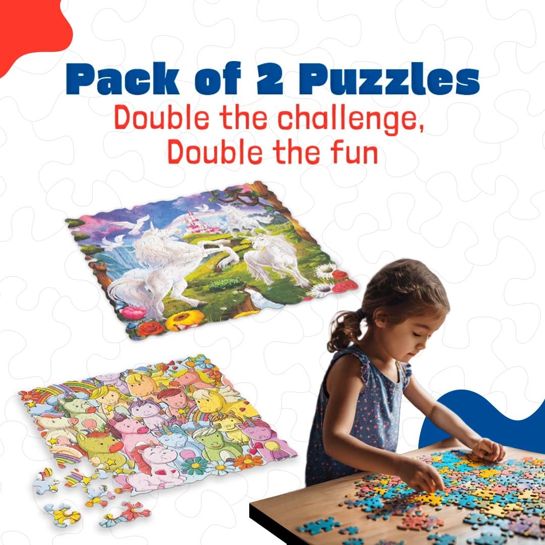 Unikplay - Mini Jigsaw Puzzle Tube – Unicorn | 30-Piece Unicorn Puzzle for Kids | Unique Shaped Pieces | Travel-Friendly Educational Toy | Ages 3+