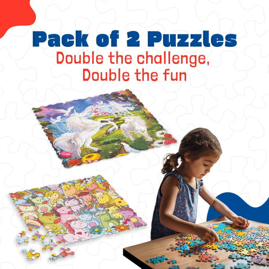 Unikplay - Mini Jigsaw Puzzle Tube – Unicorn | 30-Piece Unicorn Puzzle for Kids | Unique Shaped Pieces | Travel-Friendly Educational Toy | Ages 3+