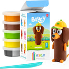 Hey Clay - Snickers. Colorful modeling air-dry clay, 5 cans with fun interactive app for kids aged 3+ years.