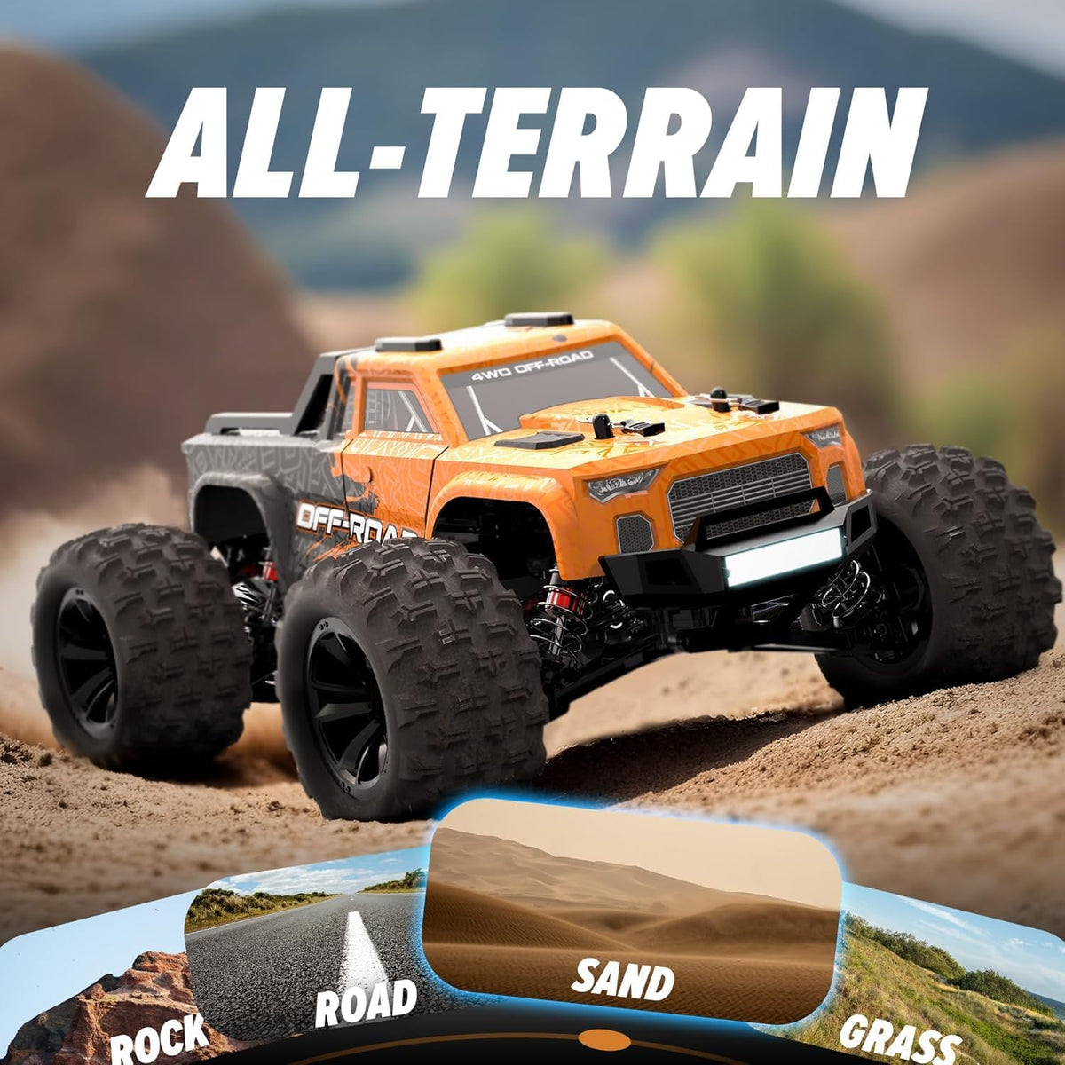 MJX - HYPER GO 1:16 2.4G 4Wd Mew4 Brushless Rc Hobby Truck | 39kmh fast Rc Trucks | Suitable Ages 14+ (Multicolour)