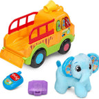 VTech Learn & Rescue Elephant Truck | Interactive Pull-Along Rescue Vehicle with Plush Elephant | Lights, Music & Role-Play Learning | Toddler Toy for Ages 12–36 Months