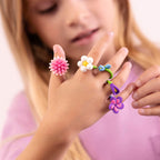 Hey Clay - Flower RINGS Colourful modelling air-dry clay, 3 cans with fun interactive app for kids 3 years +