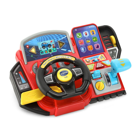 VTech Race & Discover Driver™ | Interactive Kids Driving Toy with Steering Wheel, Gear Shift & Game Screen | 20 Educational Games, Racetracks & Town Adventures | Ages 3–6