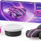 Hey Clay - Cyber Cars PINK CYBER CAR Colourful modelling air-dry clay, 2 cans with fun interactive app for kids 3 years +
