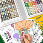 Crayola Red Limited Edition Art Case – Collectible Set with Retired & Classic Crayons, Pip-Squeaks Markers, Coloring Pages & Stickers | Portable Kids Art Kit & Gift for Creative Fun