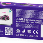 Hey Clay - Cyber Cars PINK CYBER CAR Colourful modelling air-dry clay, 2 cans with fun interactive app for kids 3 years +