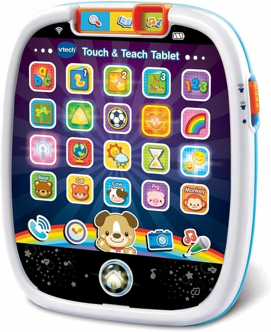 Vtech - Touch & Teach tablet - multicolor | Includes 25 pretend light-up app buttons, | 3 modes of play, light up glowing home button,| suitable ages 12m + up