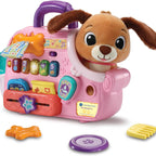 VTech Baby Cutie Puppy Carrier – Interactive Role-Play Toy with 6 Accessories, Light-Up Buttons, Music & Phrases | for Babies 9–24 Months+