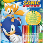 Crayola Sonic the Hedgehog Activity & Colouring Book – 32 Fun Pages with 7 Washable Mini Markers | Kids Creative Art Set | Perfect Gift for Boys & Girls Ages 3+