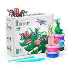 Hey Clay - MINIONS Colourful modelling air-dry clay, 15 cans with fun interactive app for kids 3 years +