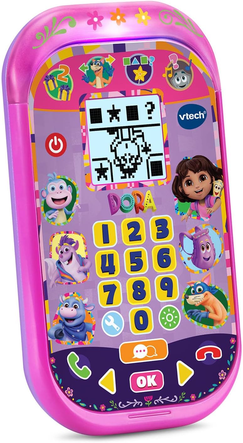 VTech Dora Adventure Calls Learning Phone – Interactive Educational Toy, Bilingual English & Spanish, Role-Play Smartphone for Kids 3+ Years