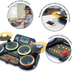 Vtech - KIDI DJ DRUMS Light up kit with Bluetooth® and Audio Port - Multicolour | Kidi drum create your own music | Suitable for ages 5 + up