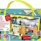Avenir - Let’s Travel Together 3D Cityscape Puzzle – London Wooden DIY Model Kit | Build Famous Landmarks with Illustrated Guide | Educational Travel Gift for Kids & Adults