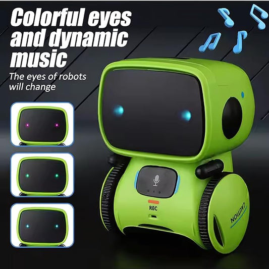 Mini Smart Robot Toy for Kids – Voice-Controlled Interactive Talking Robot with Lights & Sounds, Educational Toy for Boys & Girls Ages 3+ (Green)