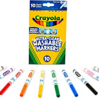 Crayola Ultra-Clean Markers, Fine Line, Classic Colors, Color Max Markers 10 count