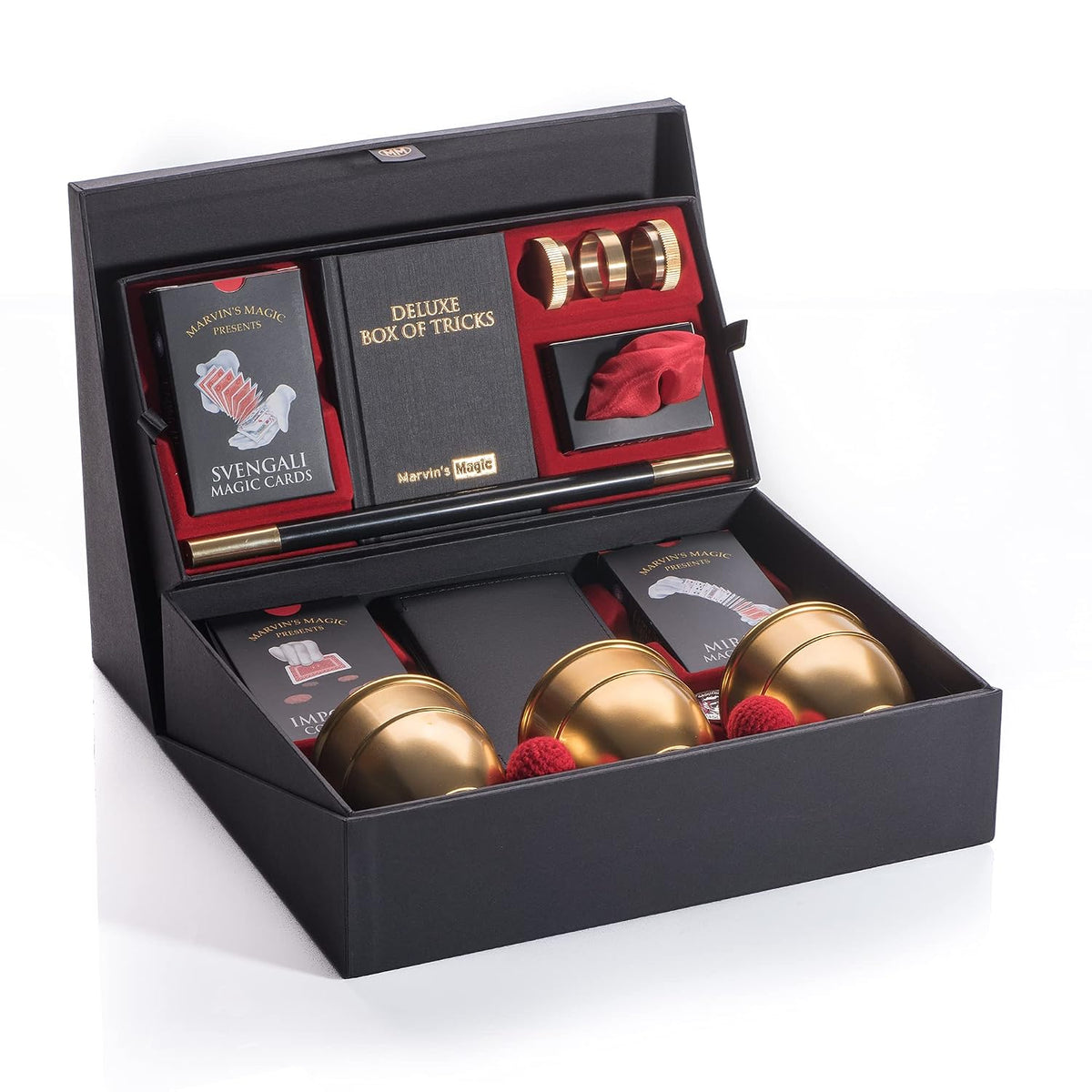 Marvin’s Magic Ultimate 365 Magic Tricks & Illusions Set – Complete Magician Kit with Cards, Cups & Mind Reading Tricks