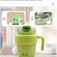 Super Cute Pink Coffee Water Cup for Office or Home Vacuum Insulated Stainless Steel with Handle Leak Proof Hygienic Large Capacity 12 Hours Hot and Cold 420ml (Green)