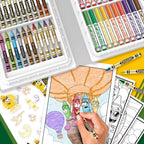 Crayola Yellow Limited Edition Art Case – Collectible Set with Retired & Classic Crayons, Pip-Squeaks Markers, Coloring Pages & Stickers | Portable Kids Art Kit & Gift for Creative Fun