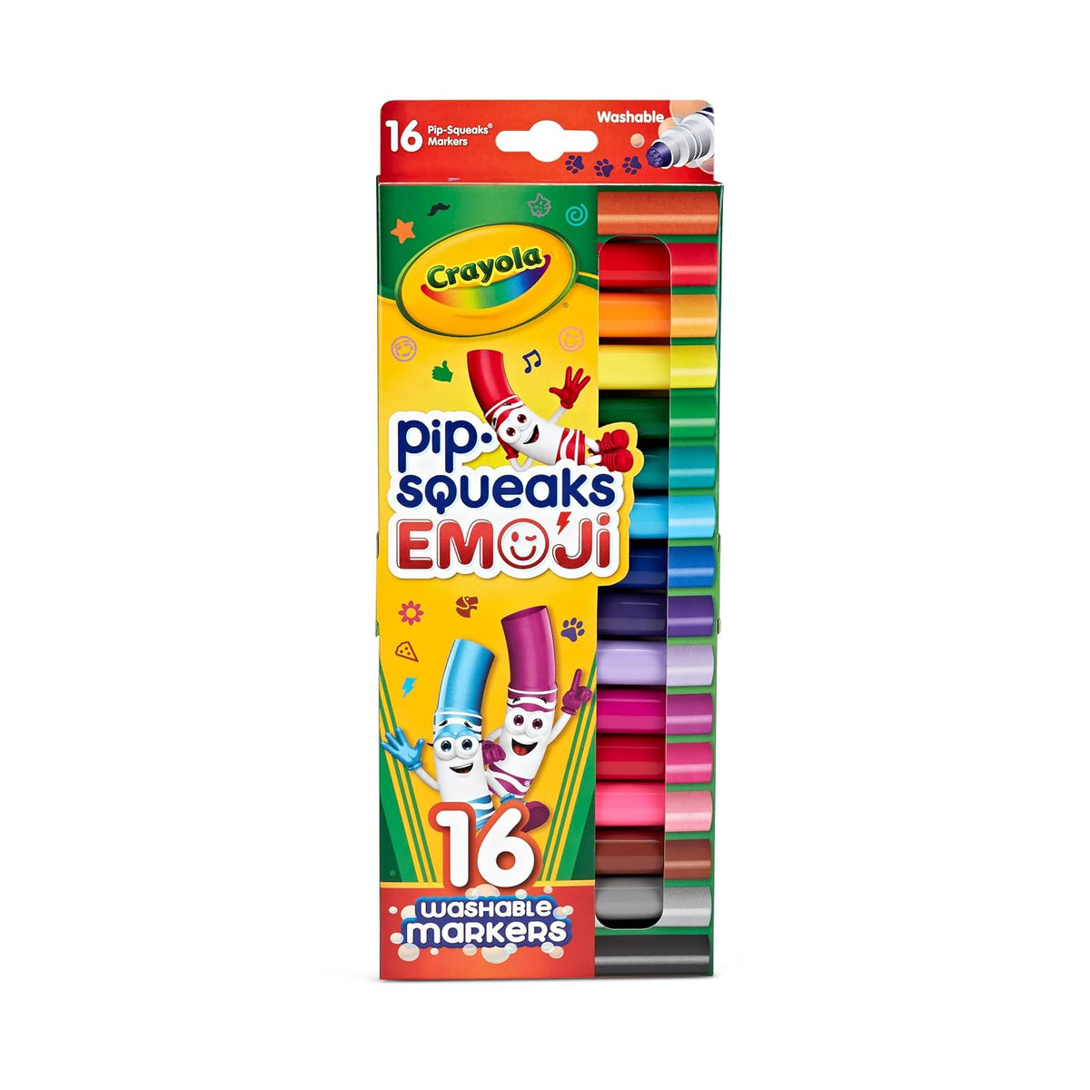 Crayola - Mini Stamper Markers, 16 Count| Perfect for art projects, classroom activities | Multicolor
