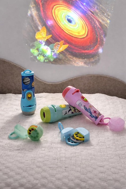 Avenir Natural Creation Space Projector Light for Kids - 24 Galaxy & Planet Scenes with 4K Film Quality, Adjustable Focus Handheld Flashlight Projector, STEM Astronaut Toy with Disc Storage Case